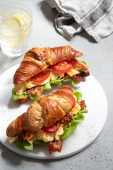 BLT bacon lettuce tomato sandwich croissant