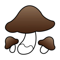 Mushroom cartoon illustration isolated on white background for children color book