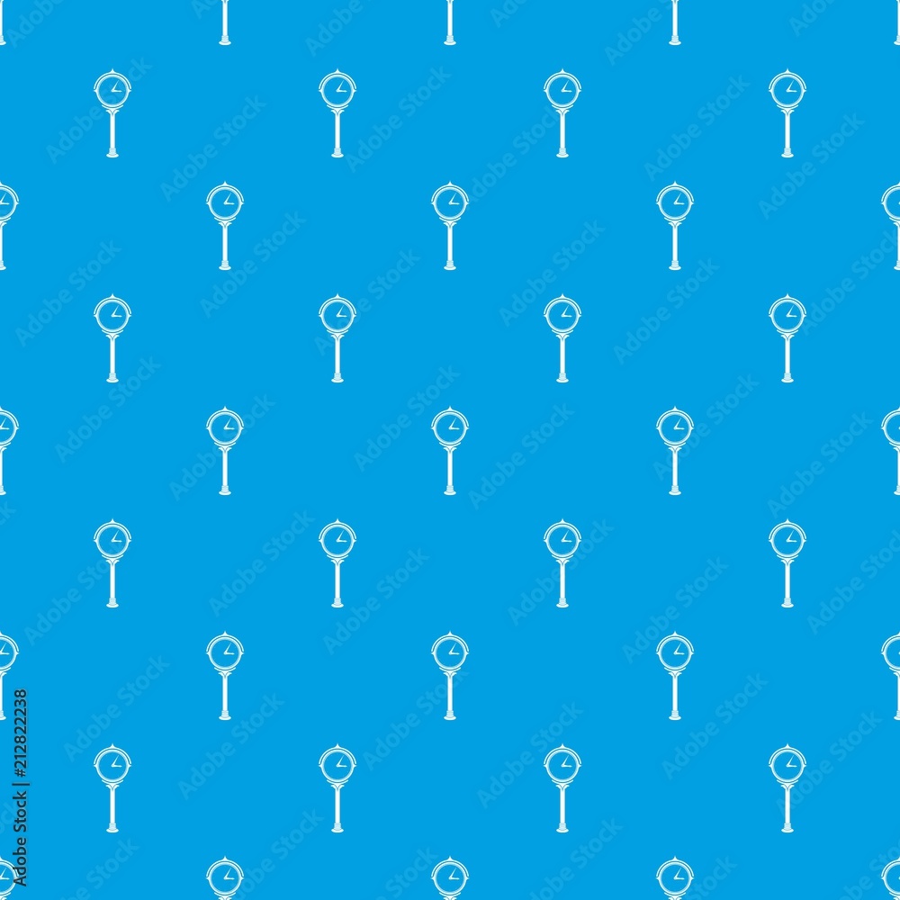 Poster Station clock pattern vector seamless blue repeat for any use