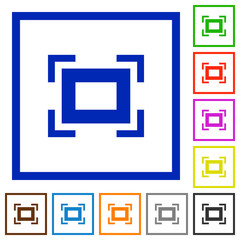 Full screen flat framed icons