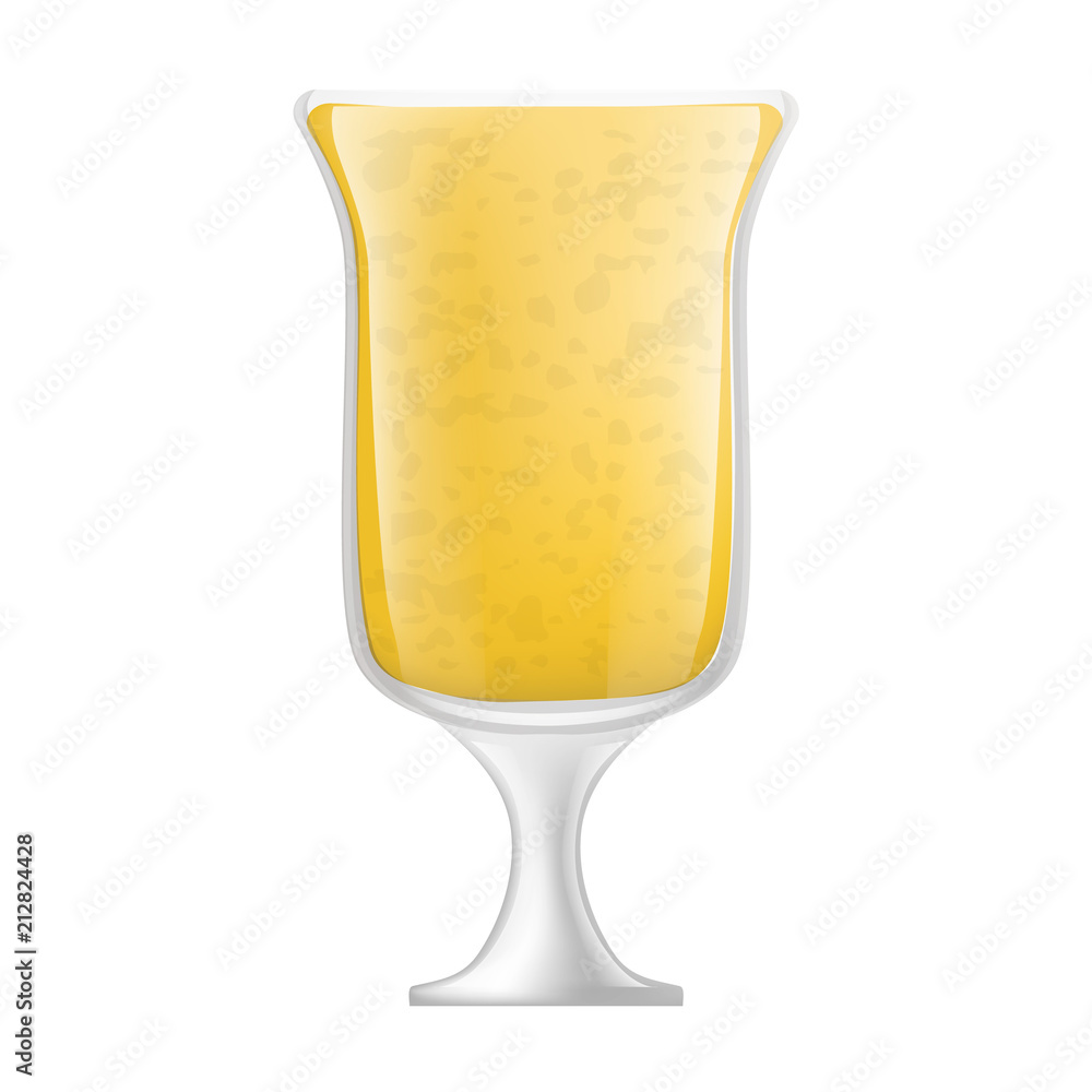 Poster mango smoothie icon. realistic illustration of mango smoothie vector icon for web design isolated on