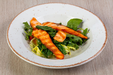Grilled salmon salad