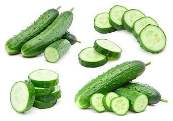 Cucumber collection isolated