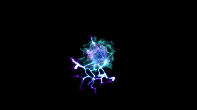 A glowing plasma ball sparks with electricity (Loop).