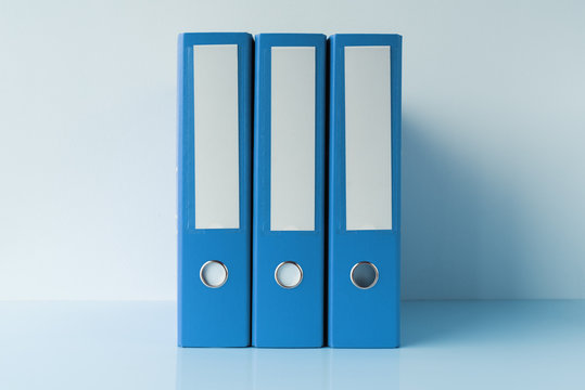Blue file document ring binders