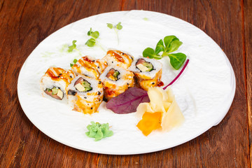 Japanese roll with tuna and eel