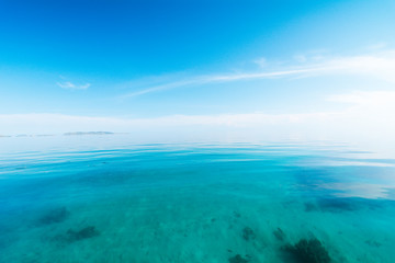 Clear water of the sea from the way to Rangko Cave, Tanjung Boleng, West Manggarai Regency, Flores, East Nusa Tenggara, Indonesia