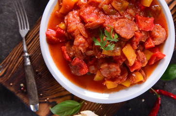 Traditional Hungarian dish - letcho