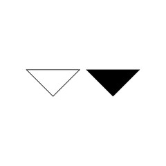 Drop down arrow icon vector