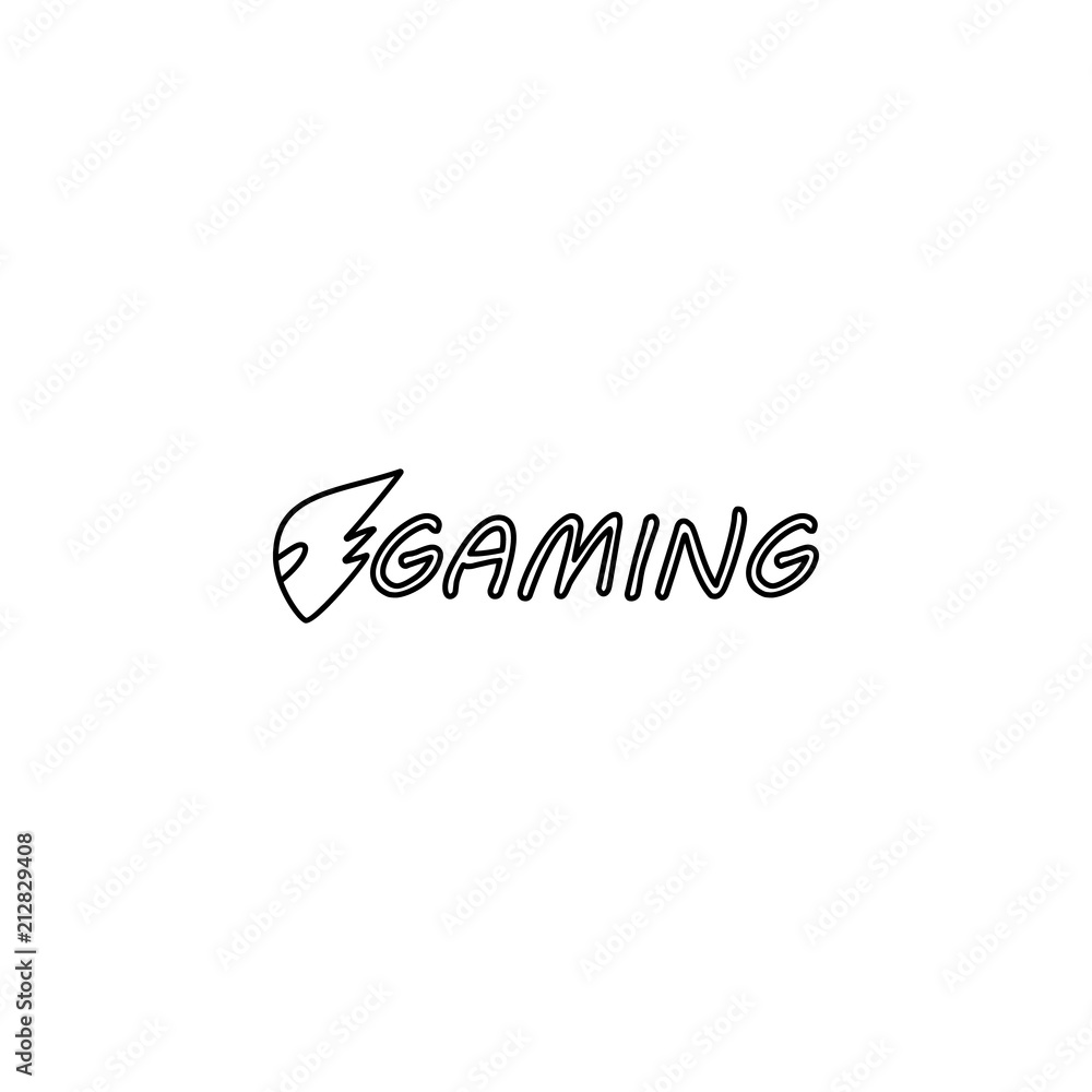 Poster logo games icon. element of cybersport icon for mobile concept and web apps. thin line logo games ic