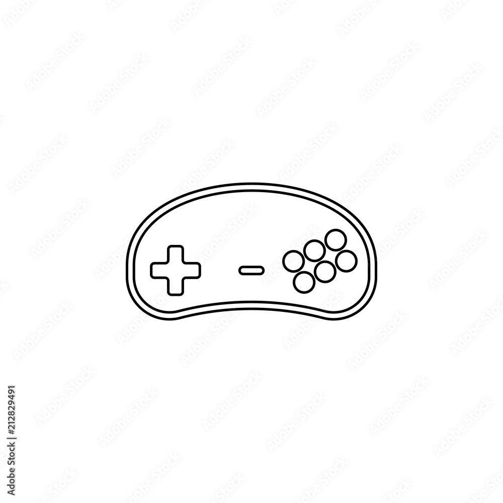 Poster gaming console icon. element of cybersport icon for mobile concept and web apps. thin line gaming co