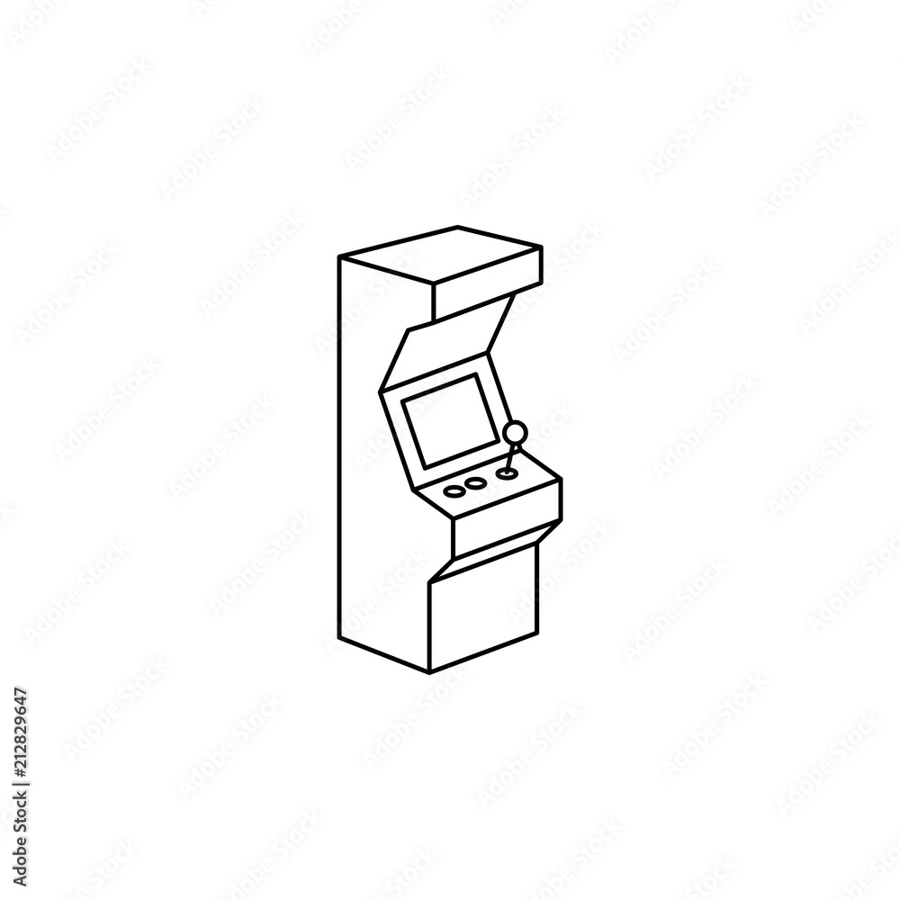 Aufkleber video game device icon. element of cybersport icon for mobile concept and web apps. thin line video 
