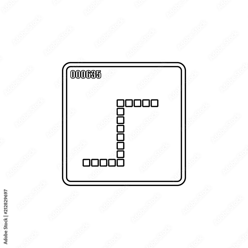 Poster tetris icon. element of cybersport icon for mobile concept and web apps. thin line tetris icon can b
