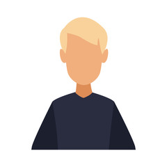 Faceless man profile vector illustration graphic design