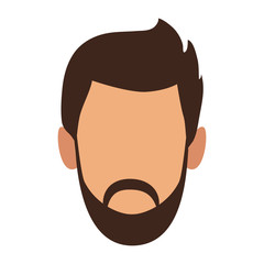 Young man faceless profile vector illustration graphic design