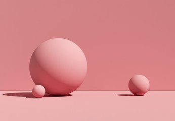 3D illustration geometric balls. Abstract background. Mockup.