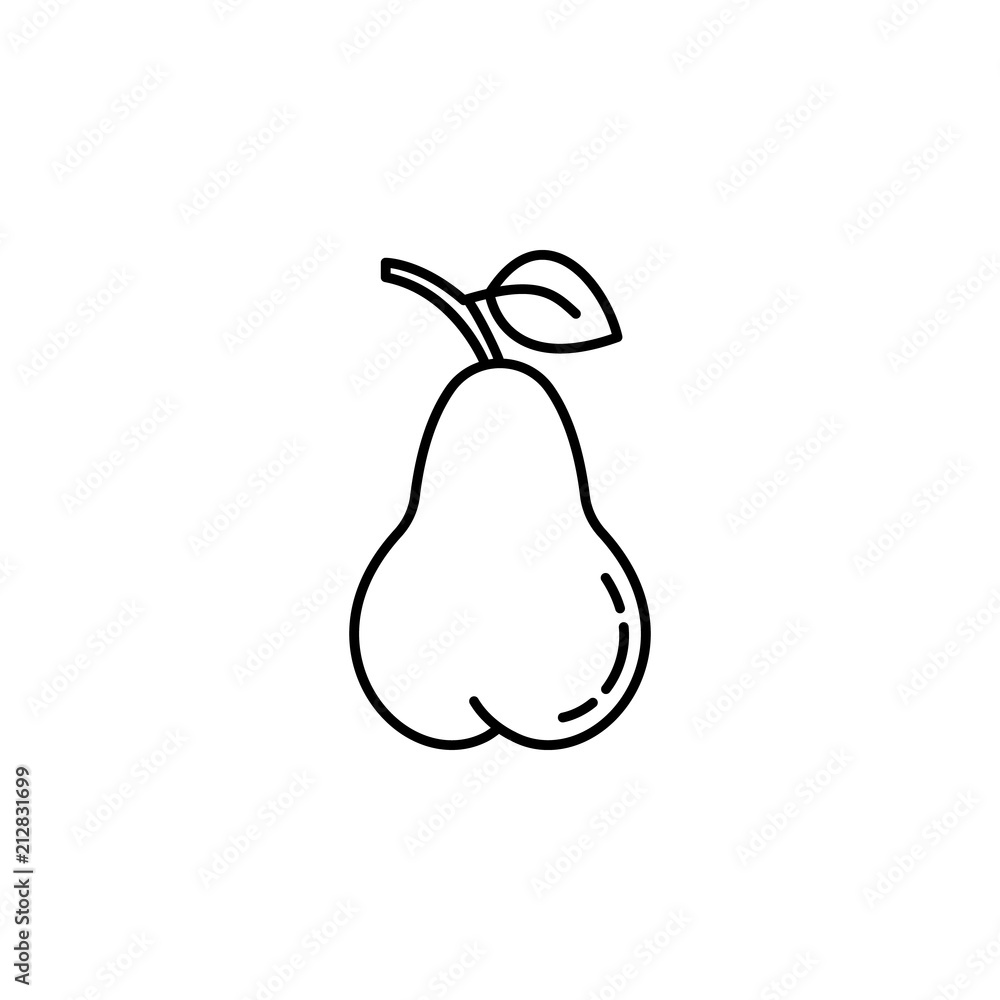 Poster pear dusk style icon. element of fruits and vegetables icon for mobile concept and web apps. dusk st