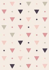 Seamless pattern with triangles on a beige background