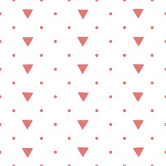 Seamless pattern with triangles on a white background
