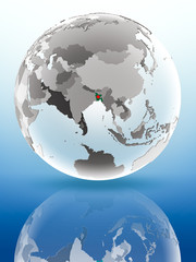 Bangladesh on political globe