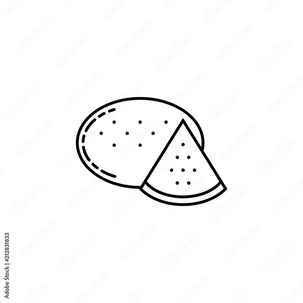 Poster melon dusk style icon. element of fruits and vegetables icon for mobile concept and web apps. dusk s