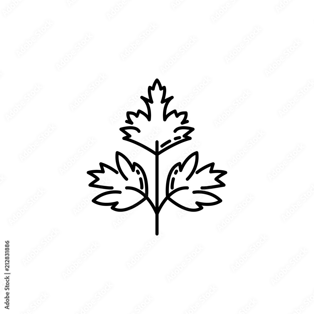 Poster cilantro dusk style icon. element of fruits and vegetables icon for mobile concept and web apps. dus