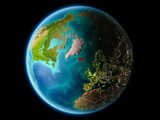 Iceland in the evening