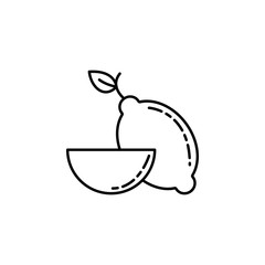 lemon dusk style icon. Element of fruits and vegetables icon for mobile concept and web apps. Dusk style lemon icon can be used for web and mobile