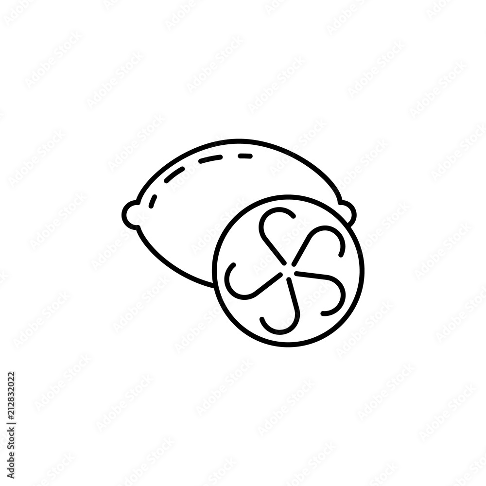Poster lemon dusk style icon. element of fruits and vegetables icon for mobile concept and web apps. dusk s