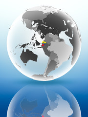 Ecuador on political globe