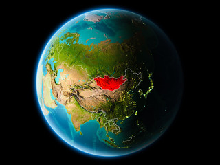 Mongolia in the evening