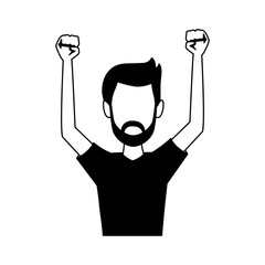 Young man faceless cartoon vector illustration graphic design