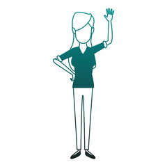 Young woman faceless cartoon vector illustration graphic design
