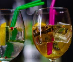 fresh and refreshing cocktails based on gin, a distinctive herbal flavor