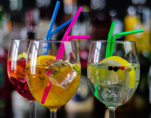 fresh and refreshing cocktails based on gin, a distinctive herbal flavor