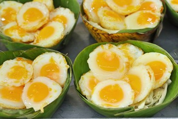 Quail eggs at street food