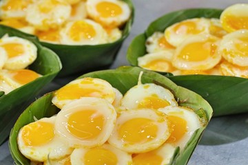 Quail eggs at street food