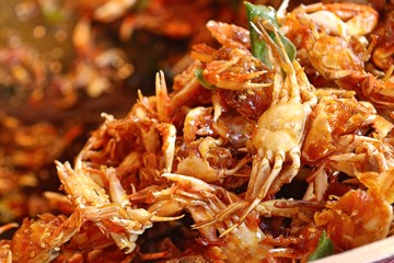 Crabs crispy at street food
