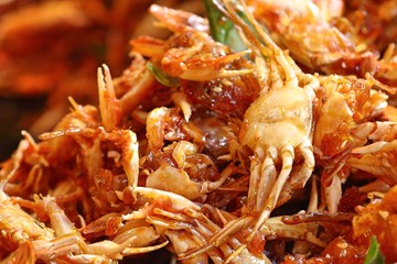 Crabs crispy at street food