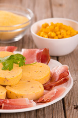 Speck ham and polenta.