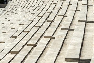 marble stairs of stadium