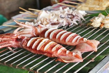 Grilled squid at street food