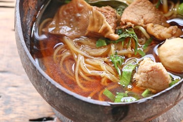 Stewed pork soup with meatball
