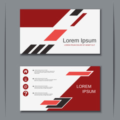 Modern business visiting card vector design template