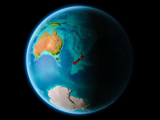 New Zealand in the evening