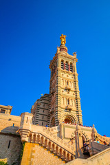 Beautiful church Notre Dame de la Garde in Marseille, Provence, France