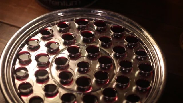 Church communion tray cups