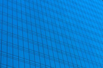 Close-Up of Modern Office Buildings in city of China.