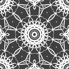 Seamless texture of floral ornament. Super vector illustration. For the interior design, printing, web and textile