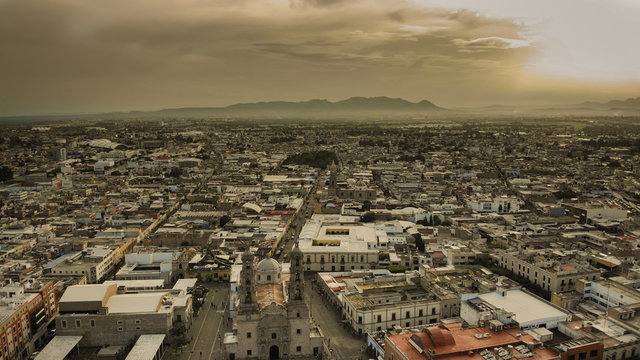 created by dji camera aereal photo of Aguascalientes, Mexico